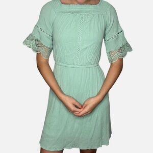 super cute teal tea time dress